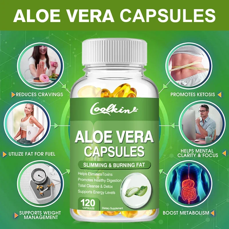 Aloe Vera Pot - Aloe Vera Özü Kapsülleri - Bağırsak