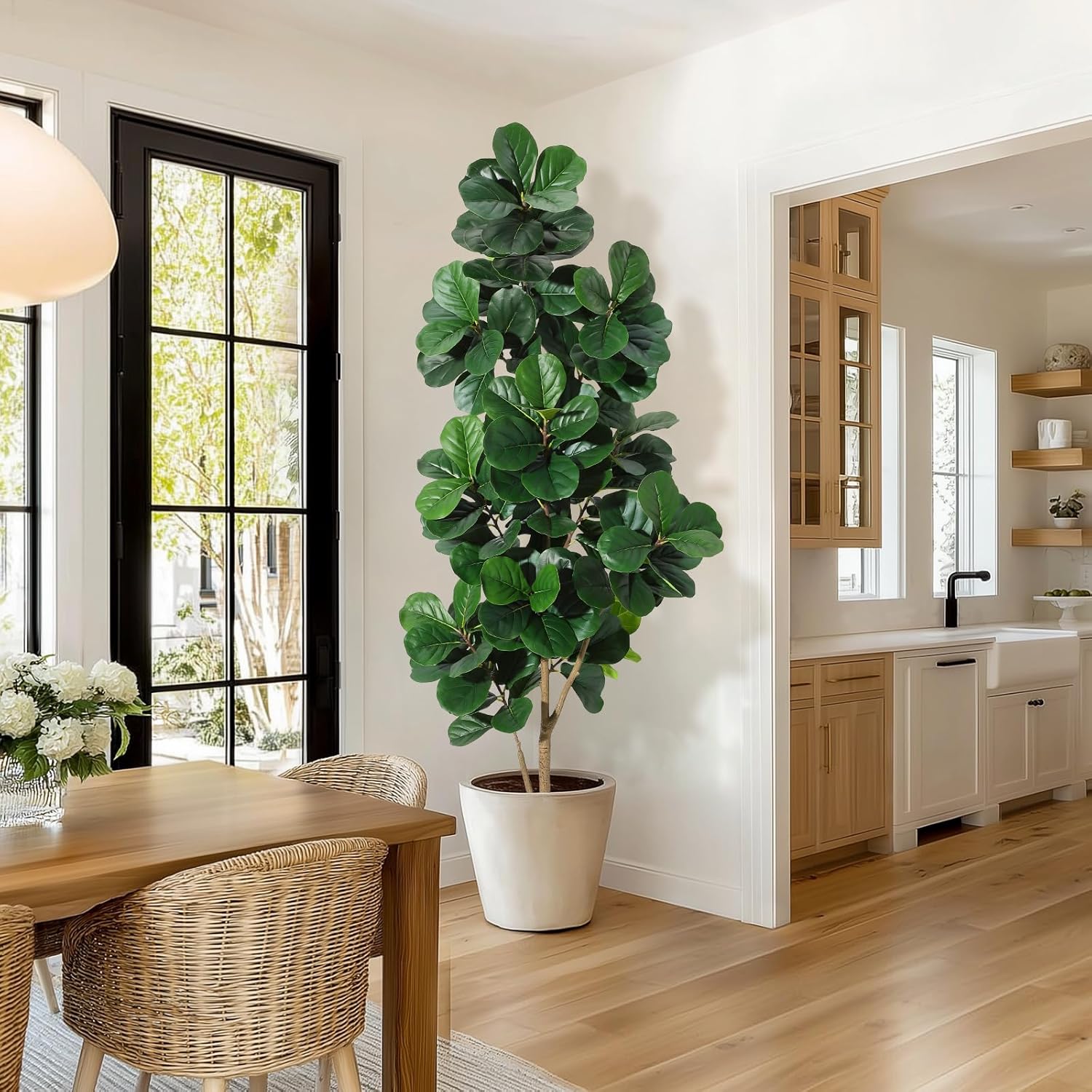 Ficus Lyrata Tree - 4FT/5FT/6FT/7FT Keman Yaprağı İncir Ağacı Yapay