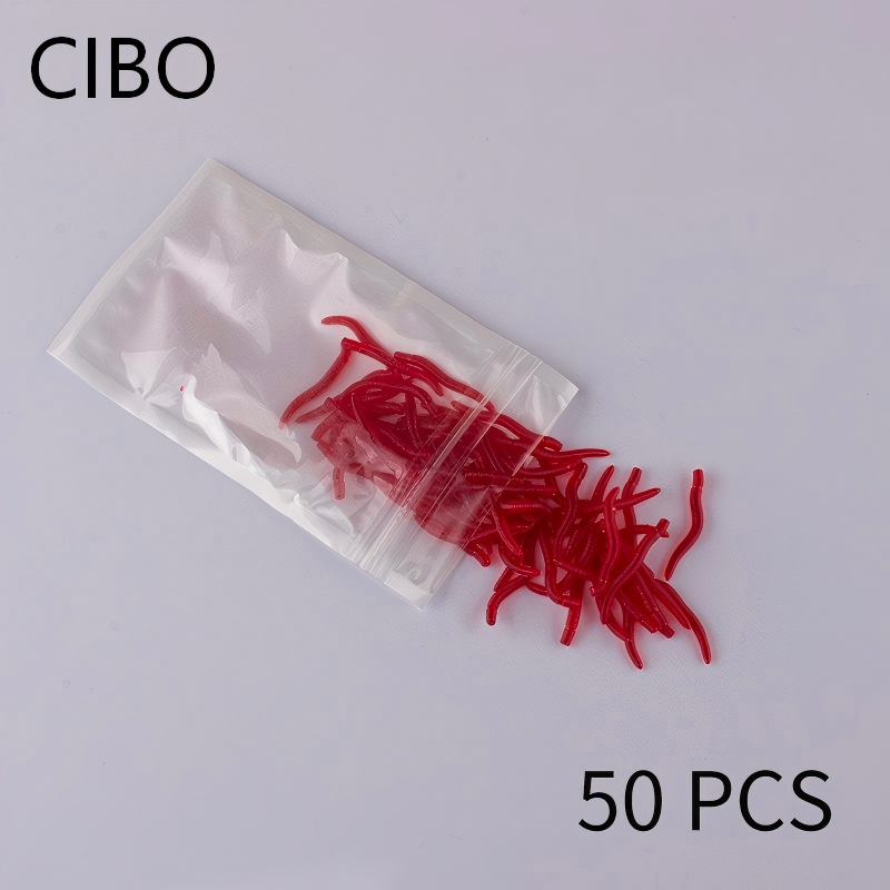 Aglaonema Red - CIBO 50 adet-yapay kırmızı solucan yumuşak