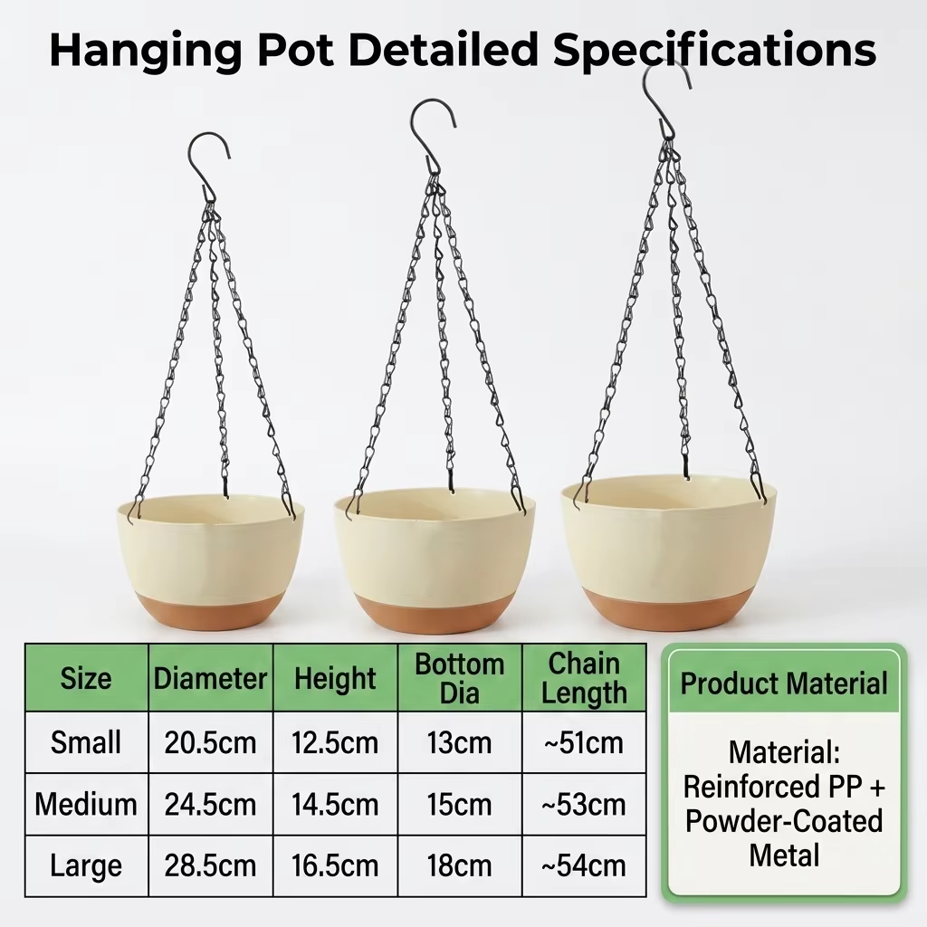 Spider Plant Hanging - Modern Günlük Kullanımlı Çift Renkli Asılı