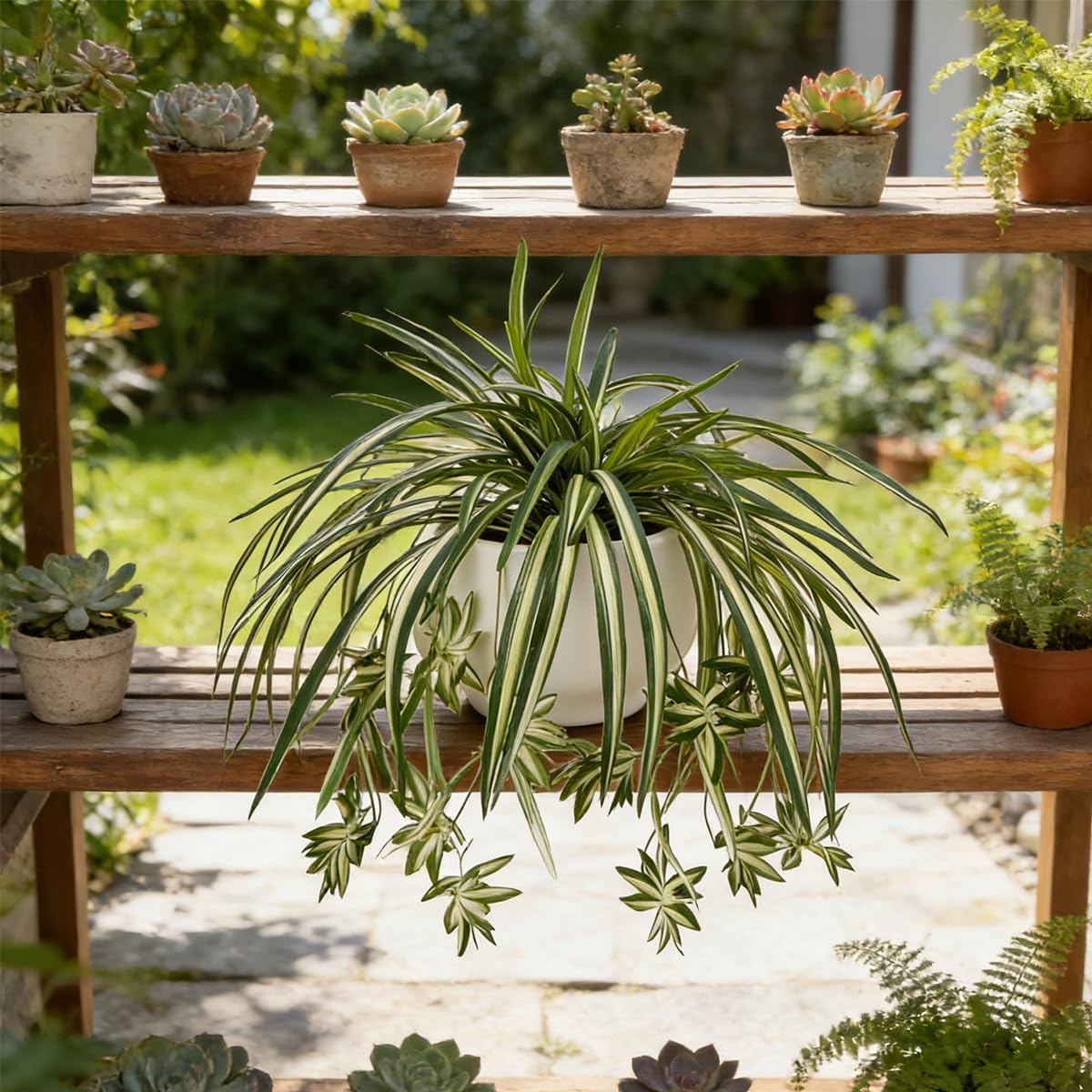4 adet yapay asılı örümcek bit - Spider Plant Hanging incelemesi ve fiyatı